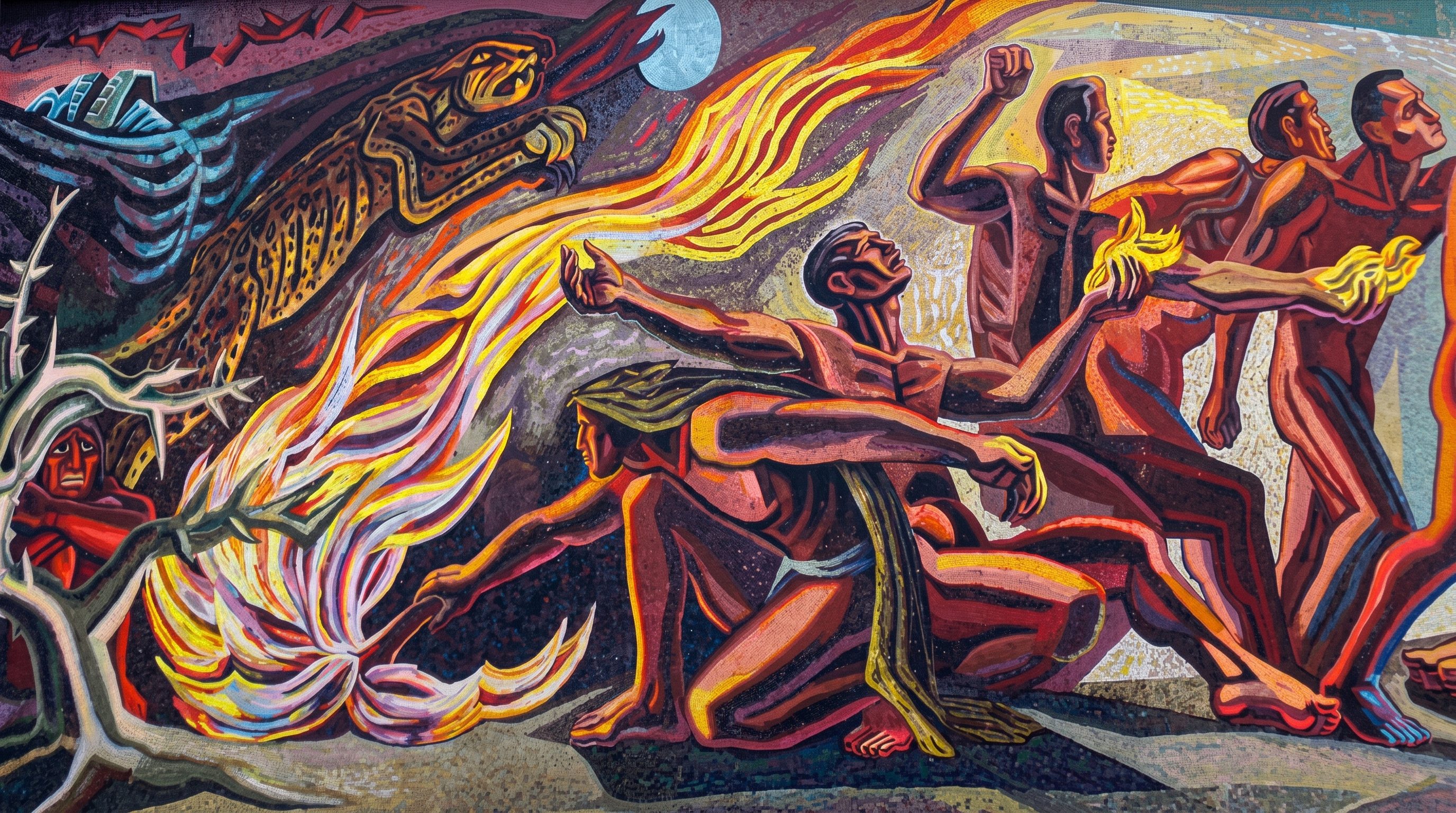 La conquista de la energía, de José Chávez Morado (detalle)